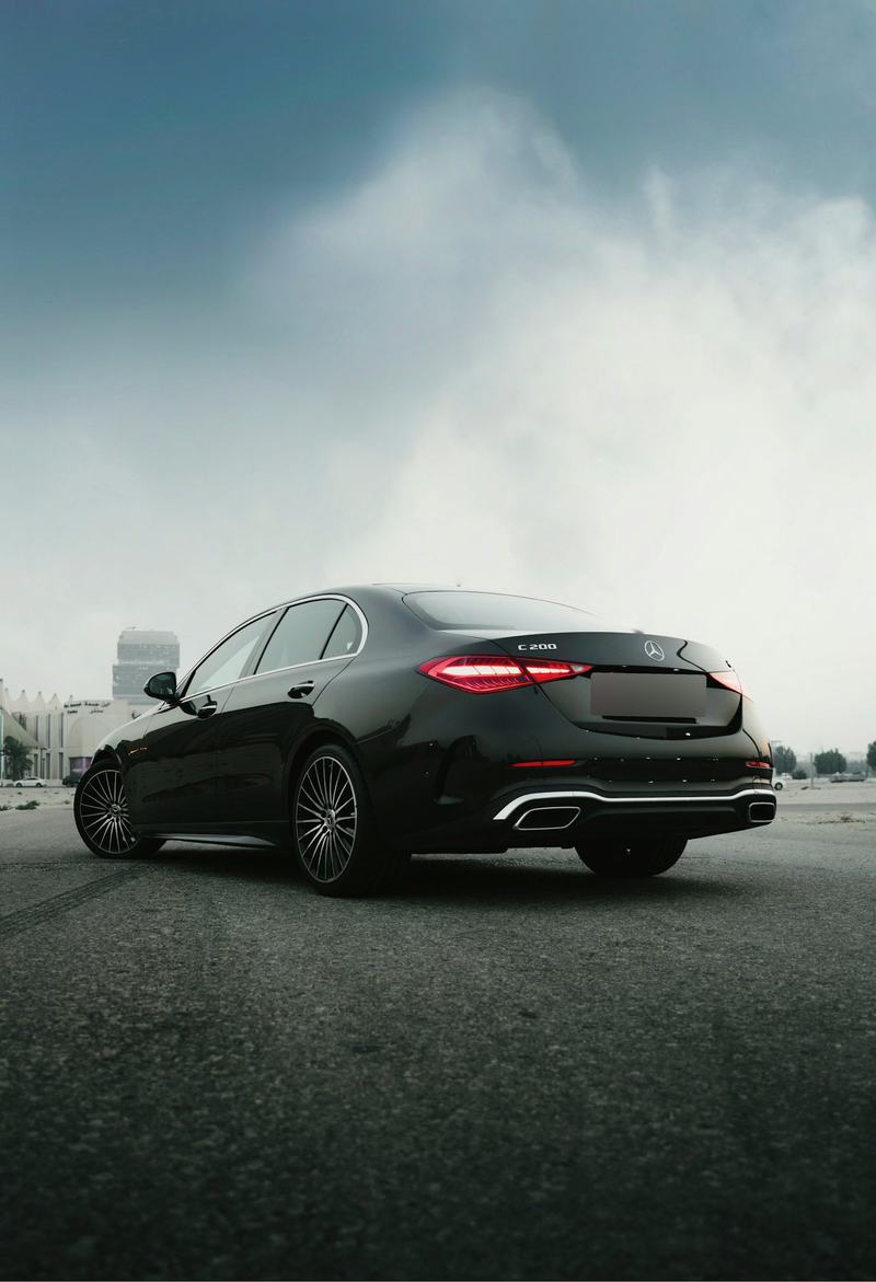 Black Mercedes-Benz sedan
